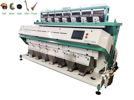 CCD RGB Сортировочная машина по цвету арахиса и риса 7 желобов